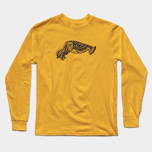 Cuttlefish - hand drawn ocean animal ink art design Long Sleeve T-Shirt